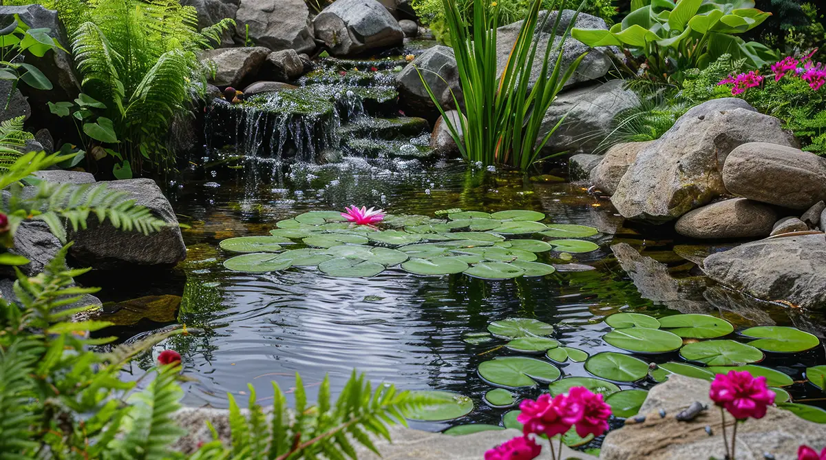 bassin cascade jardin