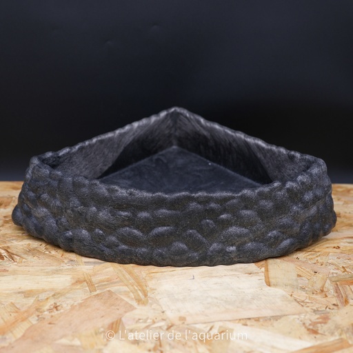 [R3100125] REPTO DECO CORNER DISH GRIS L 25 x 23 x 8